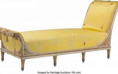 A Large Empire-Style Carved Giltwood and Canary