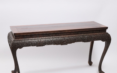 A Large Imperial-Style Carved Rosewood Altar Table