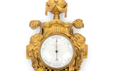 A Louis XVI Style Gilt Bronze Barometer