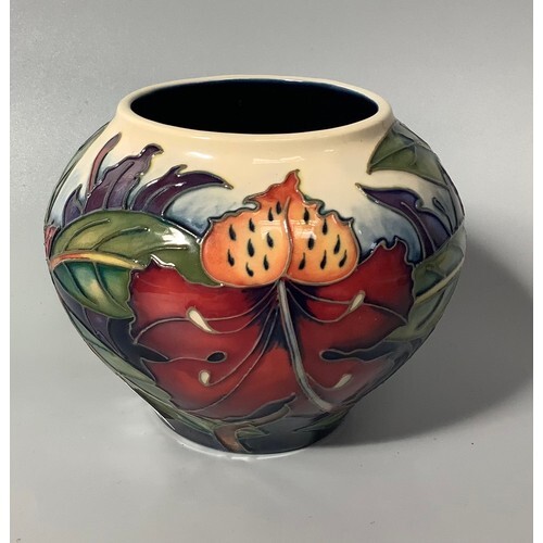 A Moorcroft pottery vase of globular for decorated in the 'S...