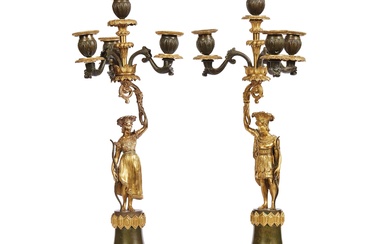 A PAIR OF FRENCH CANDELABRA, SECOND HALF 19TH CENTURY