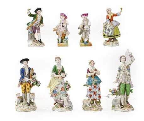 A Pair of Carl Thieme, Potschappel Porcelain Figures of a...