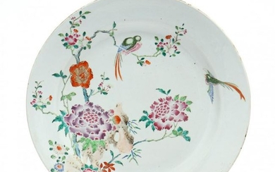 A Qing Dynasty Chinese Bird and Flower Charger