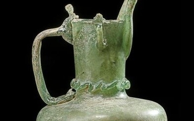 A RARE GLASS SPOUTED JUG, CENTRAL ASIA, 11TH-12TH