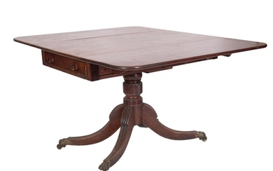 A Regency mahogany pedestal Pembroke sofa table, early 19th ...