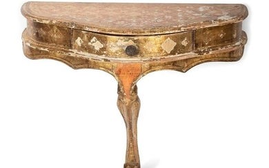 A Rococo Style Painted Console Table