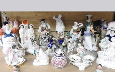 A Royal Copenhagen porcelain figure, together with a collection of...