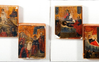 A Series of Four Miniature Icon Panels.