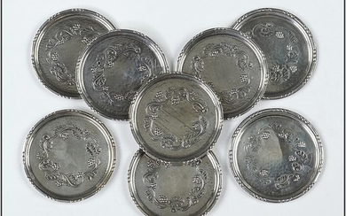 A Set of Eight Georg Jensen Sterling Silver Butter