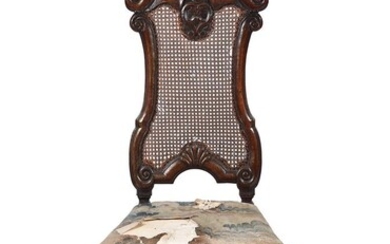 A WILLIAM & MARY CARVED WALNUT SIDE CHAIR IN THE MANNER OF DANIEL MAROT, CIRCA 1690