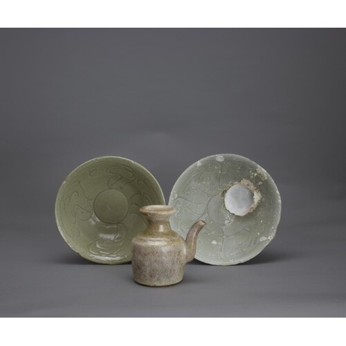 A Yue type carved Bowl, and another similar, Southern Song d...