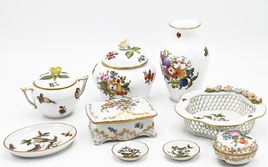 A collection of Herend porcelain including in the Rothschil...