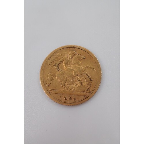 A gold half sovereign dated 1895