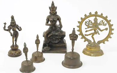 A group of Indian metal wares, 20th century, to include a bronze...