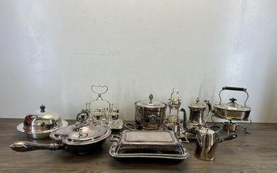 A large collection of 19th century and later EPNS and silver...