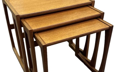 A mid century teak nest of three occasional tables.Condition Report...