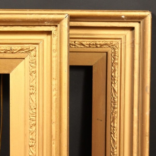 A pair of 19th Century English gilt composition frames, reba...