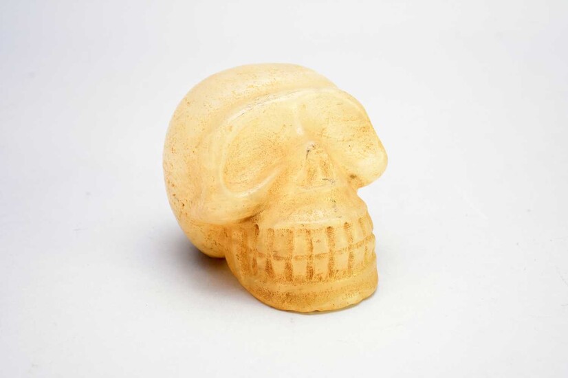 A pre-Columbian style Mexican carved rock crystal skull