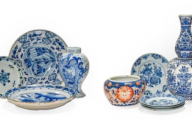 A quantity of 18th century and later Continental Delft,...