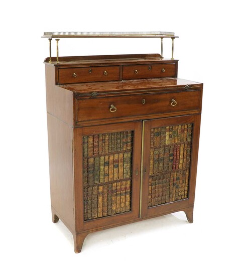A regency mahogany side cabinet