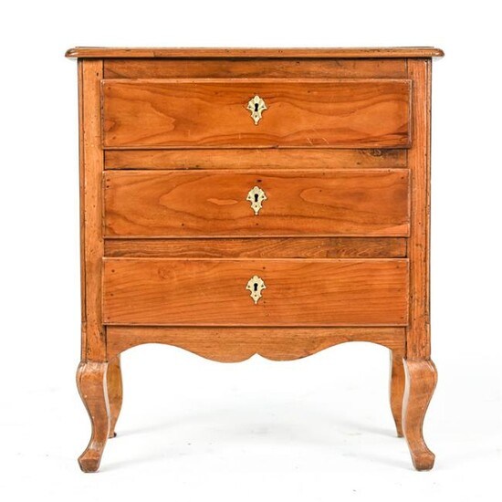 ANTIQUE PARQUETRY INLAID SMALL CHEST OF DRAWERS