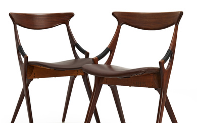 ARNE HOVMAND OLSEN. A pair of “71" chairs, Mogens Kold, Denmark. 1960s.