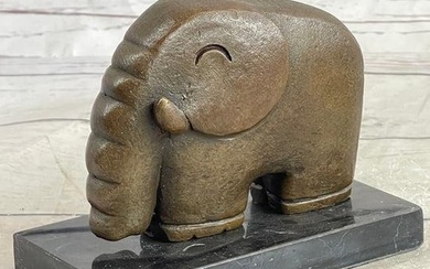 Abstract Modern Art Elephant Inspired Bronze Statue - 4.5" x 5"