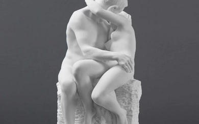 After Rodin "The Kiss Statue" - Lovers Sculpture - (7.7lbs)