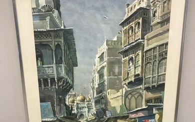Ajaz, Istanbul Street Scene, Watercolor