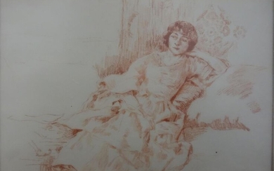 Alexandre Lunois (1863-1916) Femme assise... - Lot 64 - Conan Hôtel d’Ainay