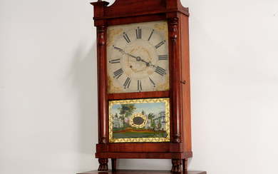 American Late Federal Mahogany Shelf Clock