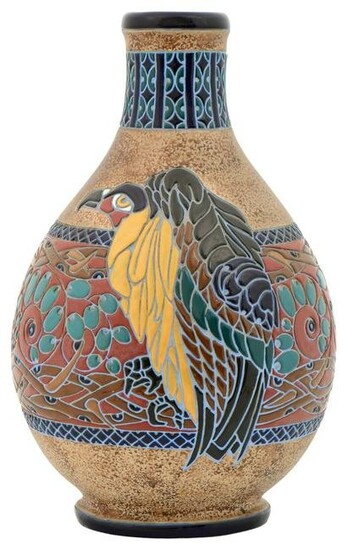 Amphora Pottery Vase with Vulture