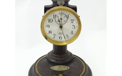 An American Poole electric mantel clock, the 3" silvered dia...