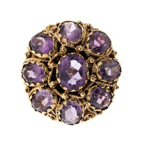 An Amethyst Cluster Ring in 14K