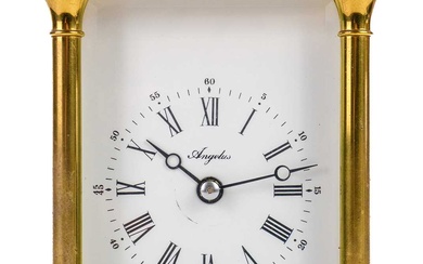 An Angelus brass carriage clock.