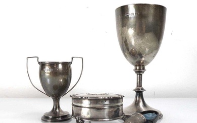 An Edwardian silver goblet of typical form, Mappin & Webb,...