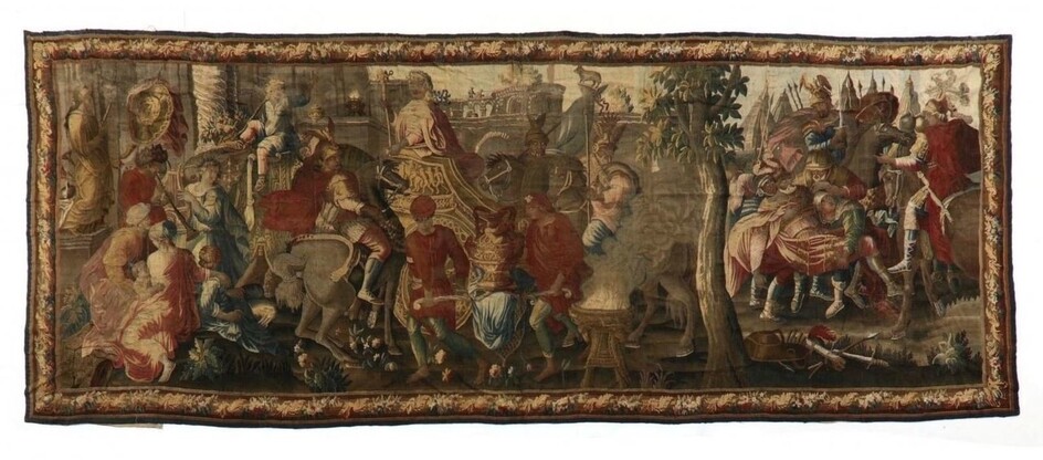 An Impressive Aubusson Tapestry Depicting The Triumph of Alexander the Great After Charles Le Brun