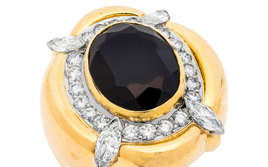 An Onyx, Diamond and Gold Ring, Hammerman Brothers