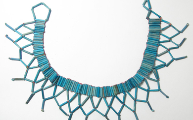 An attractive faience beaded collar, Late Period