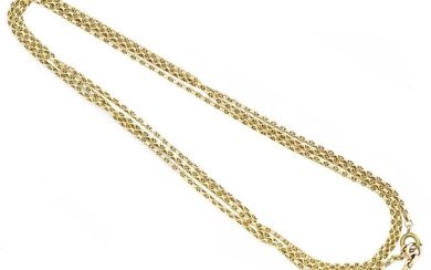 An early 20th century 15ct gold longuard chain