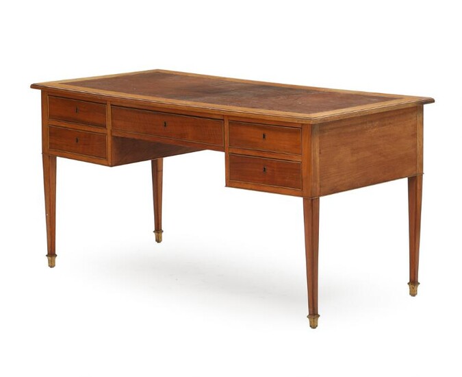 NOT SOLD. An early 20th century freestanding mahogany writing desk. Empire style. H. 76.5. W. 148. D. 72 cm. – Bruun Rasmussen Auctioneers of Fine Art