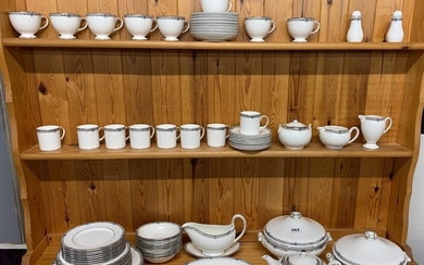 An extensive (eight settings) Wedgwood Amherst pattern dinner tea and coffee set.