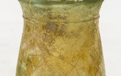 Ancient Roman Glass Beaker With Carinated Sides