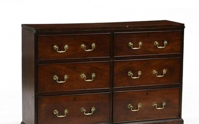 Antique English Mahogany Flip-Top Chest of Drawers