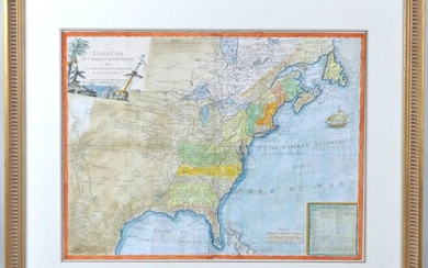 Antique French Map of United States