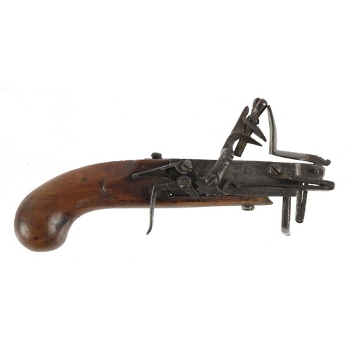 Antique Tinder pistol lighter, 18cm in length