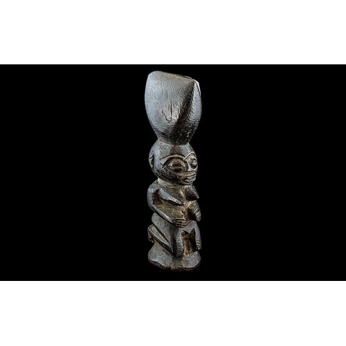 Antique West African Finely Carved Hard-wood Fertility Figur...