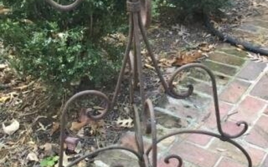Antique Wrought Iron Garden or Indoor Table Base