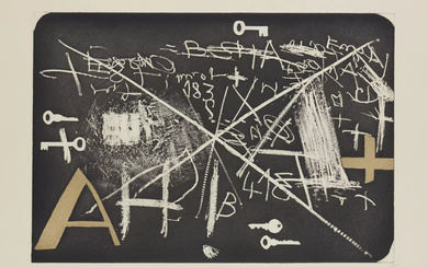 Antoni Tàpies, Spanish 1923-2012, Esperit català II, 1974; etching with...