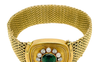Armband 60,85g 750/- Gelbgold mit 6 Diamanten zus. ca. 0,30...